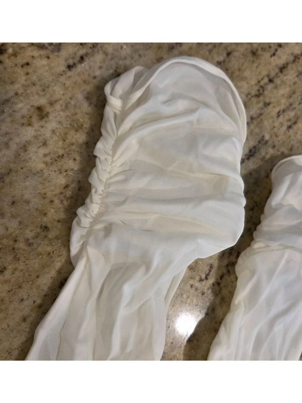 Vintage Womens Size L/XL Cream Nylon Formal Gloves 13
